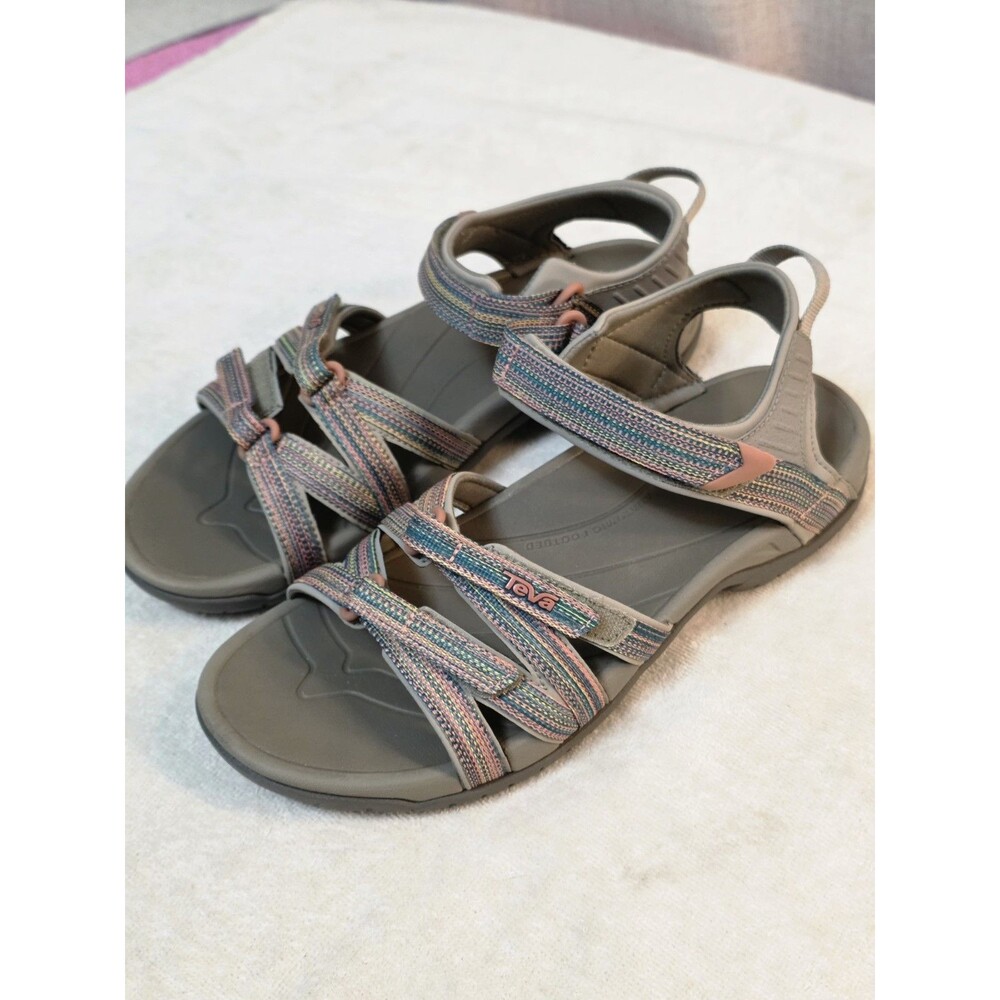 Teva Women's Multicolor Strappy Sport Sandals - Taupe/Gray Base